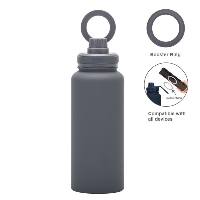 Mobile Phone Magnetic Bracket Water Cup Outdoor Large Capacity 1L Thermos Cup Stainless Steel Sports Kettle