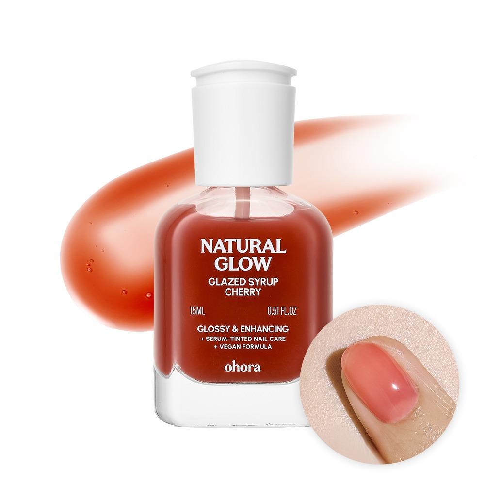 OHORA Glazed Syrup Nail Strengthener Cherry Edition Nail Care Set with Optional Nail Essentials Strengthener
