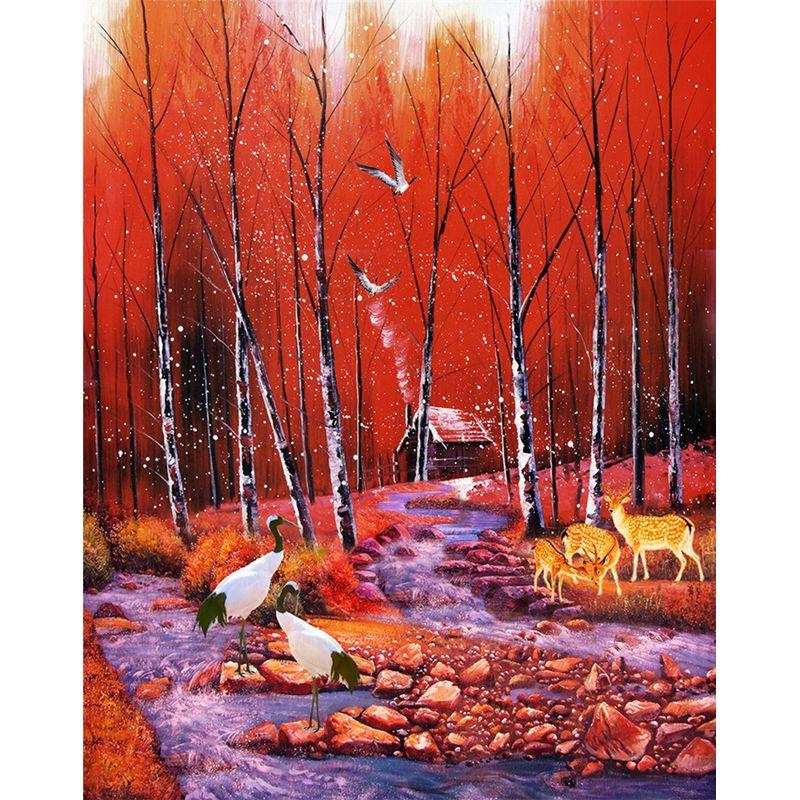 5D DIY Diamond Painting Animal Cross Stitch Craft Full Round Drill Diamond Embroidery Complete Kit Home Decor Gift