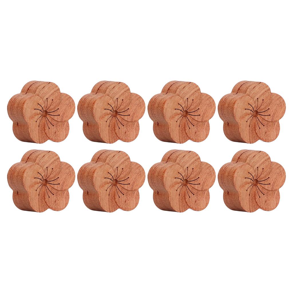 8pcs Essential Oil Car Diffuser Plum Flower Shape Simple Compact Rosewood Material Aroma Diffuser