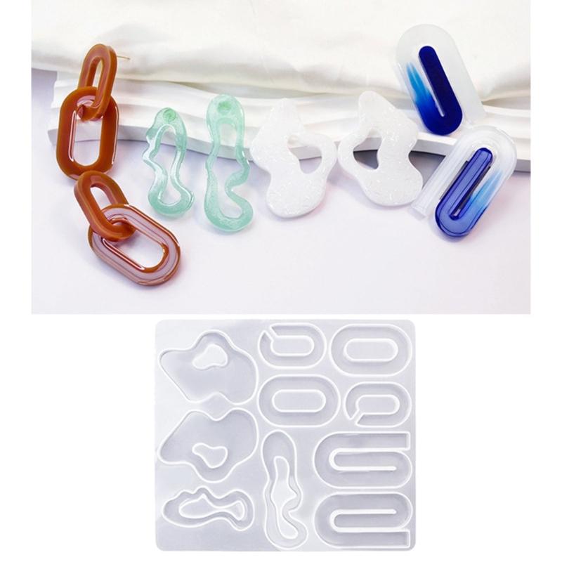 3D Irregular Silicone Molds Jewelry Casting Molds Epoxy Resin Pendant Mould for DIY Earrings, Jewelry, Keychain, Crafts
