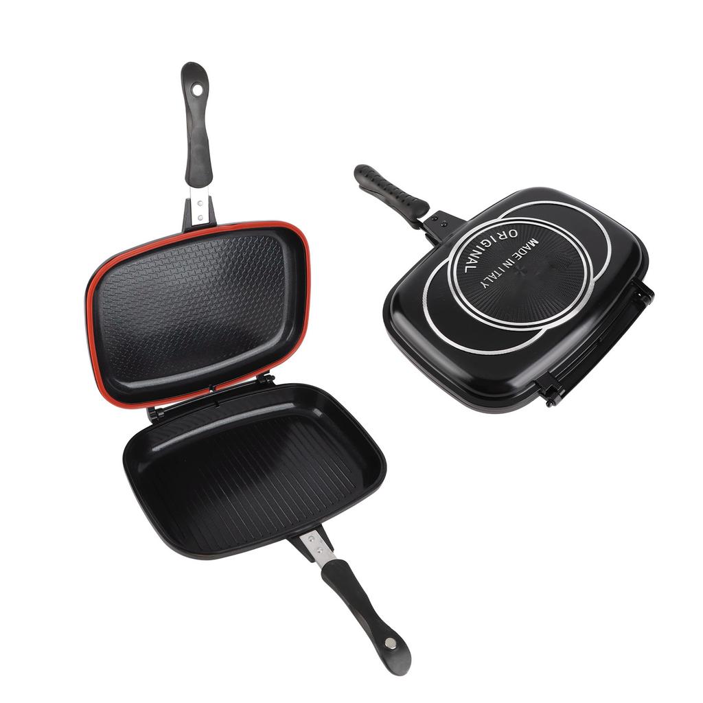 Grilovací pánev smažící oboustranná přenosná rukojeť proti popálení kuchyňské potřeby grilovací hrnec 32cm/12.6in