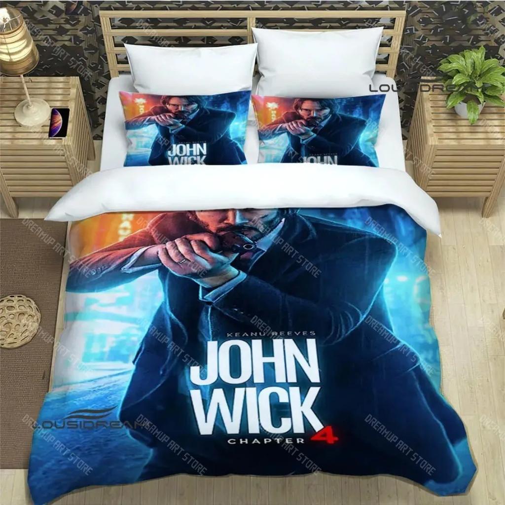 Customisable 3D Hd John Wick Duvet Cover Bed Set Movie John Wick Bedding Sets Quilt Cover Pillowcase Boys Adult Home Textile