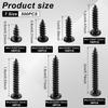 500Pcs Black Phillips Self Tapping Screw M3 Screws Cross Conuntersunk Flat Head Carbon Steel Electronic Drywall Screws Woodwork