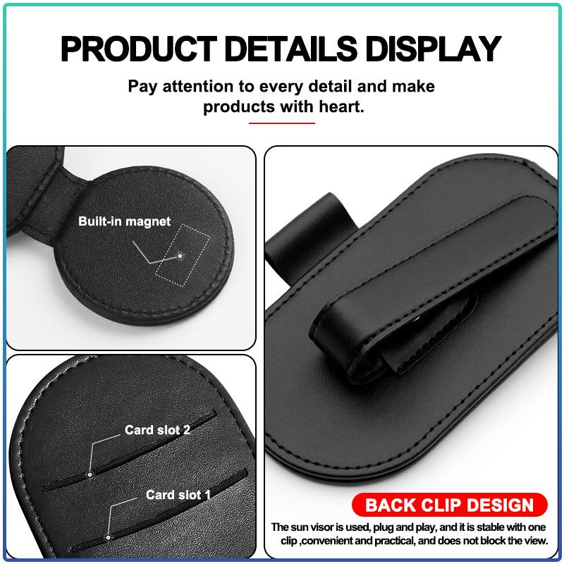 Car Multifunction Sunglasses Clip Card Ticket Holder Stand Eyeglasses For Nismo Nissan Almera Tiida X Trail Note Juke Teana Qashqai 350Z 370Z GTR