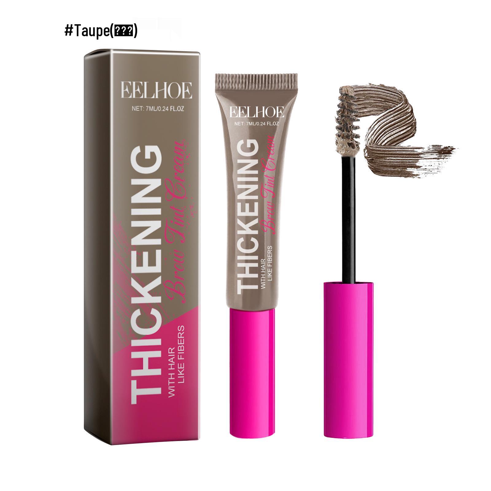 

EELHOE Dark Brown Fiber Brow Mascara: Lightweight, Long-Lasting, Sweat-Resistant, Volumizing, Shaping Brow Gel.