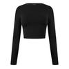 USA Pro Womens/Ladies Logo Long-Sleeved Crop Top