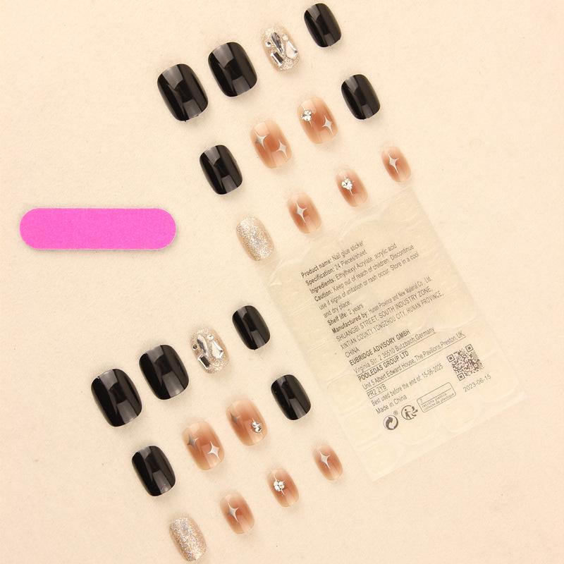Xiaohongshu Hot Selling Short Style Glitter Diamond Manicure Nail Patches
