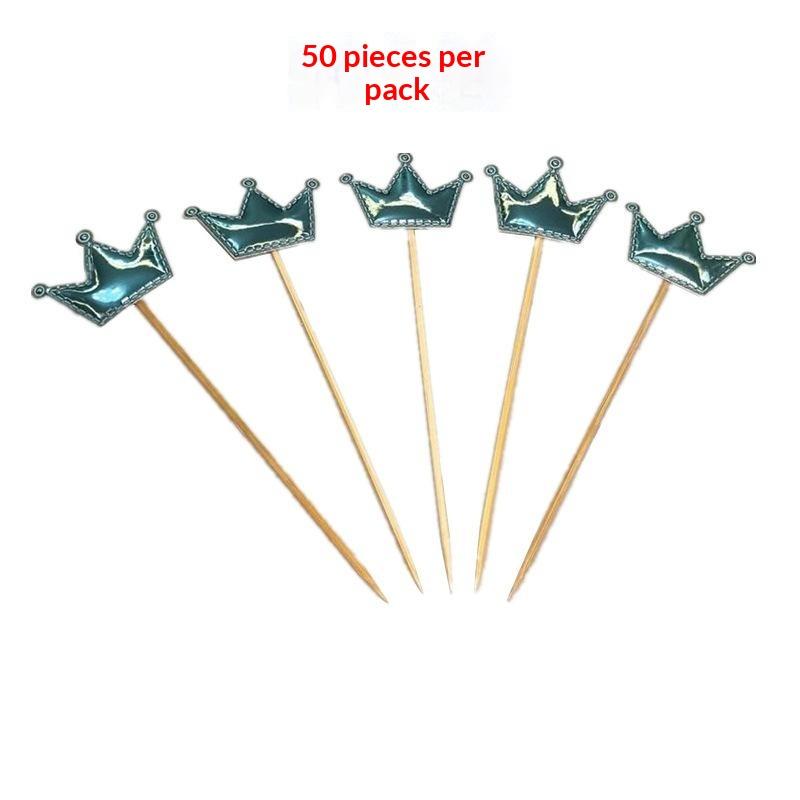 50Pcs Mini Heart Star Cupcake Topper Happy Birthday Cake Flag Decorating Baby Shower Birthday Party Cake Toppers Wedding Supply
