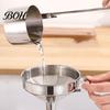 Metal Funnel for Kitchen Use Stainless Steel with Handle, Wide Mouth Handled Funnel, Oil Pouring Smooth And Anti-Splash Storage