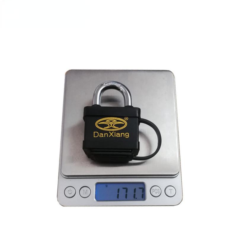 Lucchetto Impermeabile da 40 mm per Esterni Nero Rivestito in Gomma Lucchetti di Sicurezza Lucchetto per Porta di Magazzino Lucchetto Antipioggia con 3 Chiavi