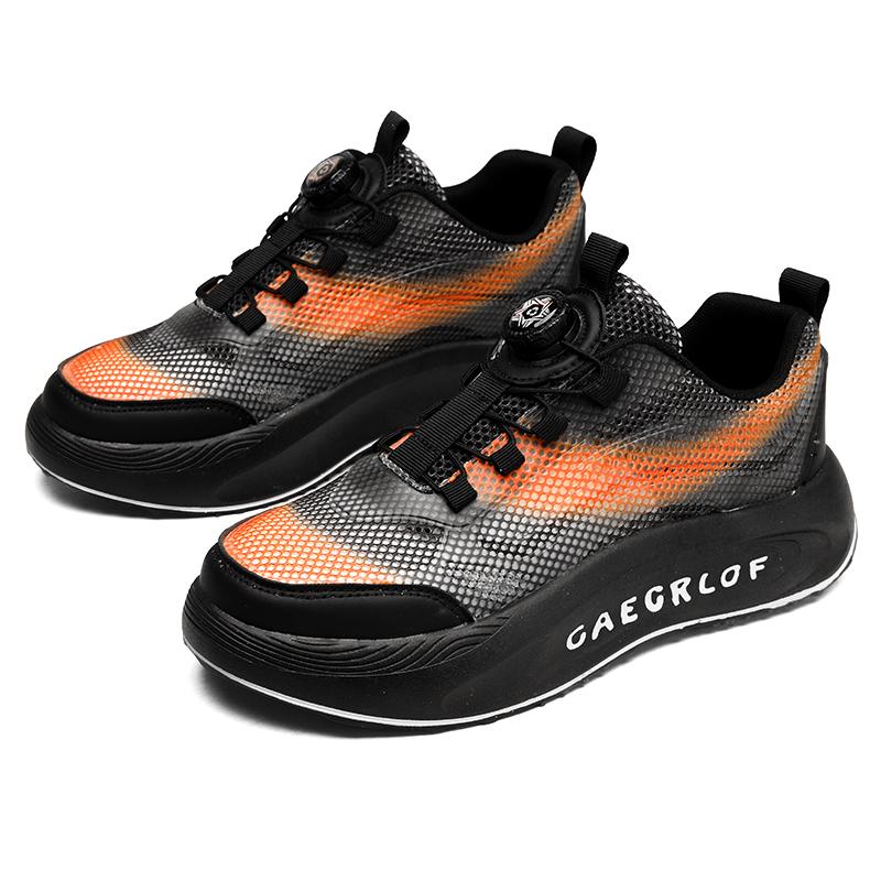 

New rotary buckle breathable mesh surface board shoes male student sports casual shoes thick soled soft sole fashion shoes 44