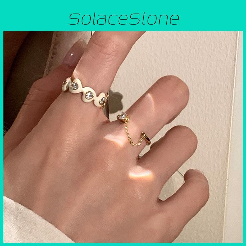 Fashion Forward Geometric Crystal Chain Ring For Women Perfect For Trendy Occasions