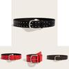 Punk Style Rivet Belt With Alloy Buckle For Streetwear Fashion