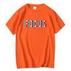 Men's T-shirt Cotton Summer Loose Focus Print Men T Shirt Casual Loose o-neck Men t-shirt Male Tees