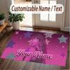 Custom Name Crystal Velvet Rug,Taylor Swift Comfortable Anti Slip Floor Mat For Room Decoration