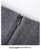 2025 Women's Grey Woolen High Waist A-line Short Skirt - Stylish, Slimming, and Perfect for Autumn/Winter