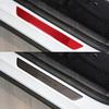 Red Carbon Fiber Car Rear Door Sill Panel Decoration For Tesla Model 3 Y 2017-22