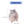 Miniature Foodie Hamster Figurine Fun Wooden Carvings Animal Statue Ornament for Nursery and Bedroom Desktop Decors Gift