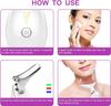 Electric Neck Massager Facial Lift Device with 3 LED Light Modes, Skin Tightening Double Chin Remover Anti Wrinkle Beauty Instrument