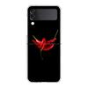 Phone Cover For Samsung Galaxy Z Flip 6 5 4 Case Transparent For Samsung Z Flip 3 Hard PC Foldable Shell Chili Red Capas Bags