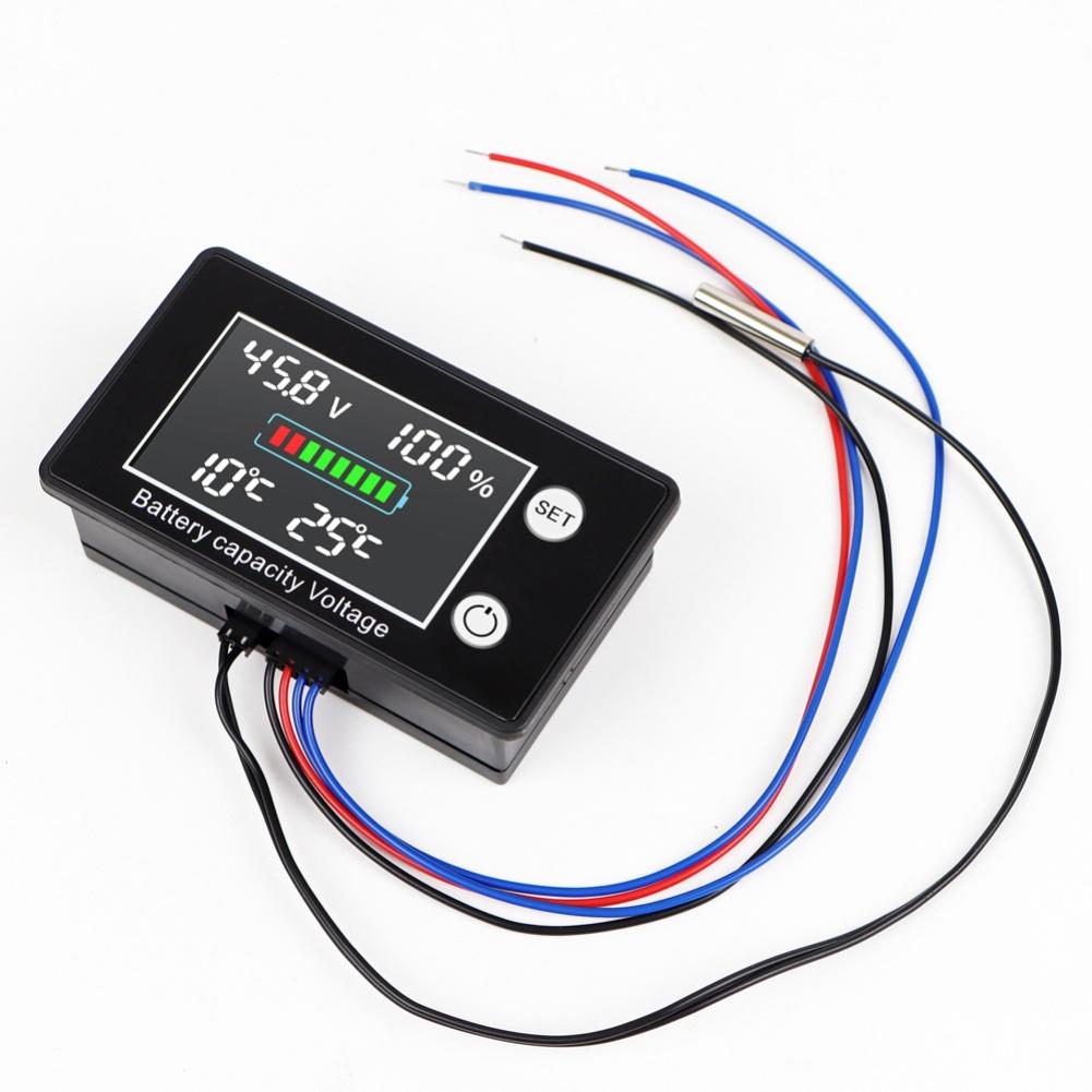 Multi Display Battery Thermostat with Voltage and Temperature Control for DC 10V 100V Suitable for Lithium and Acid Batteries