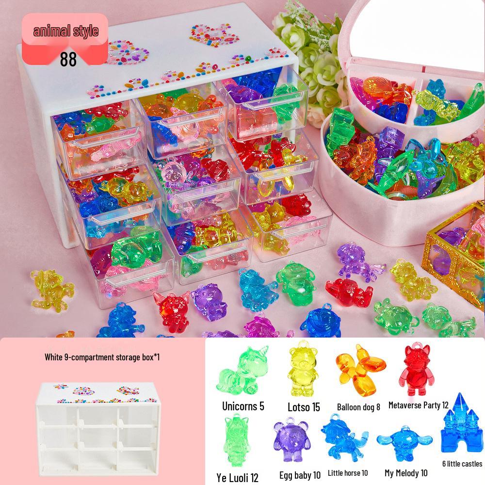 Handmade DIY Beading Kit for Kids: Educational Bracelet & Necklace Craft Set with Glass Beads