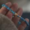 14K Blue Dragon Apatite Natural Stone Bracelet W