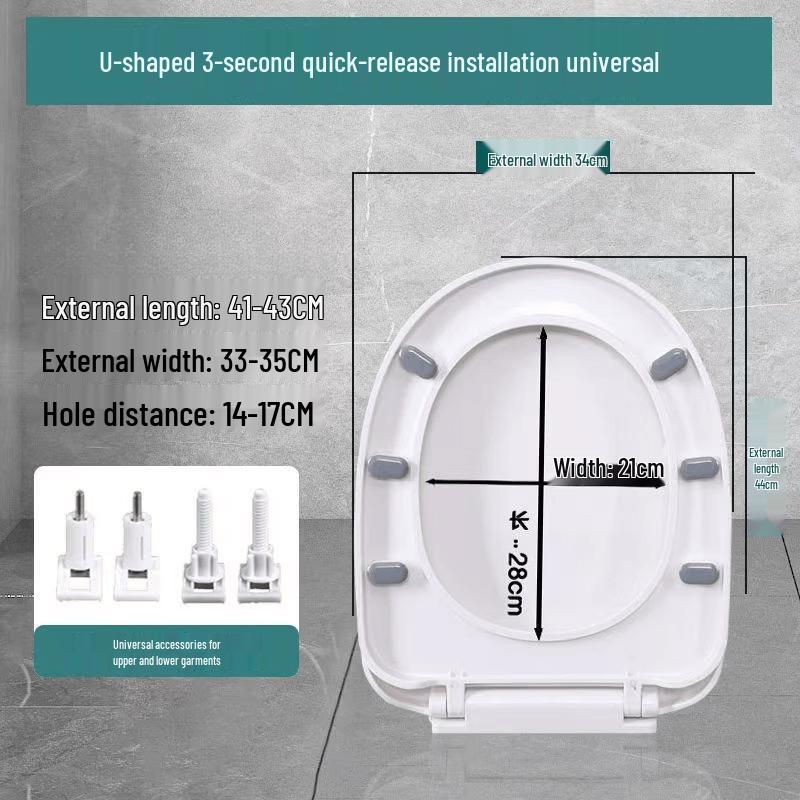 MDNG U-Shaped Universal Toilet Seat Cover