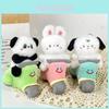 Cute Plush Motorcycle Animal Keychain Stress Relief Toy Adorable Panda Bunny Puppy Design