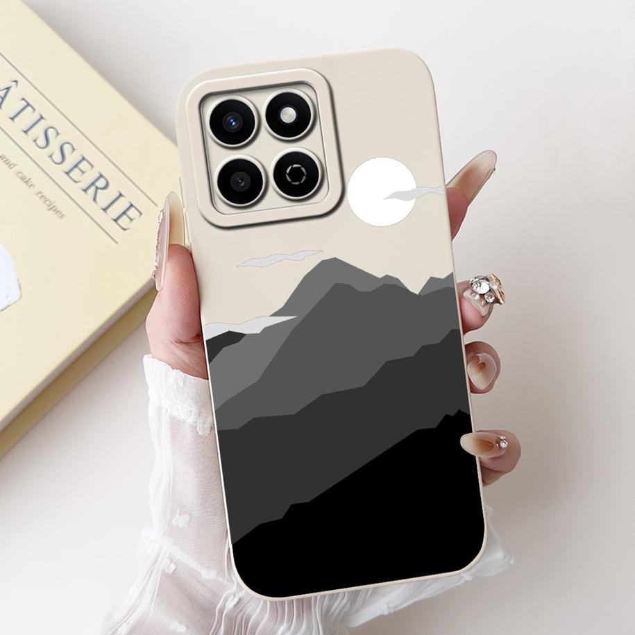 Shockproof Case For Honor X7c Cover HonorX7c 4G Funda Fashion Bowknot Marble Soft Liquid Silicone Cases For Honor 200 Smart Etui