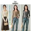 Women's Versatile Round Neck Wool Blend Knit Top