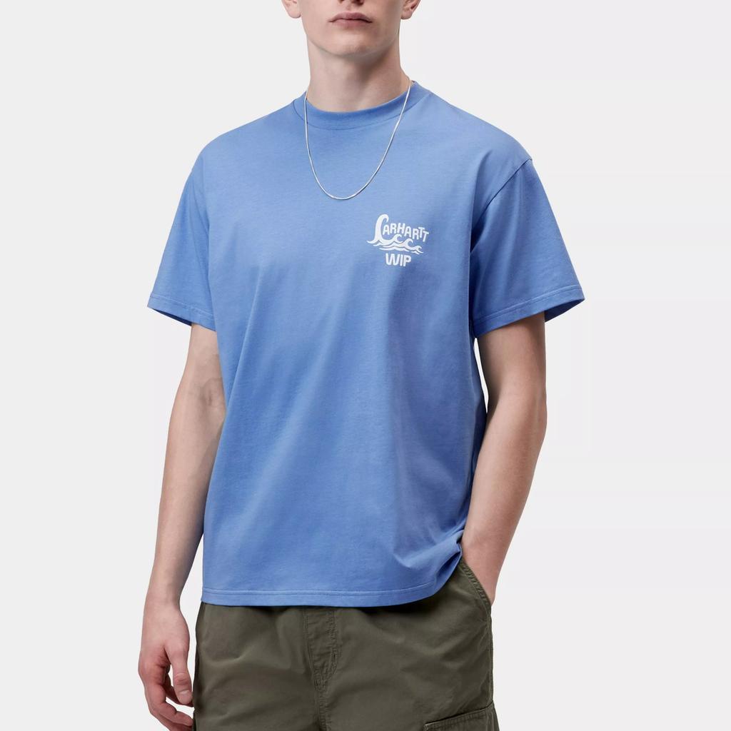 Carhartt WIP SS26 S/S Waves T-Shirt Casual Loose Back Wave Letter Print Short Sleeve T-Shirt Unisex T-Shirt I036889-3RC-XX