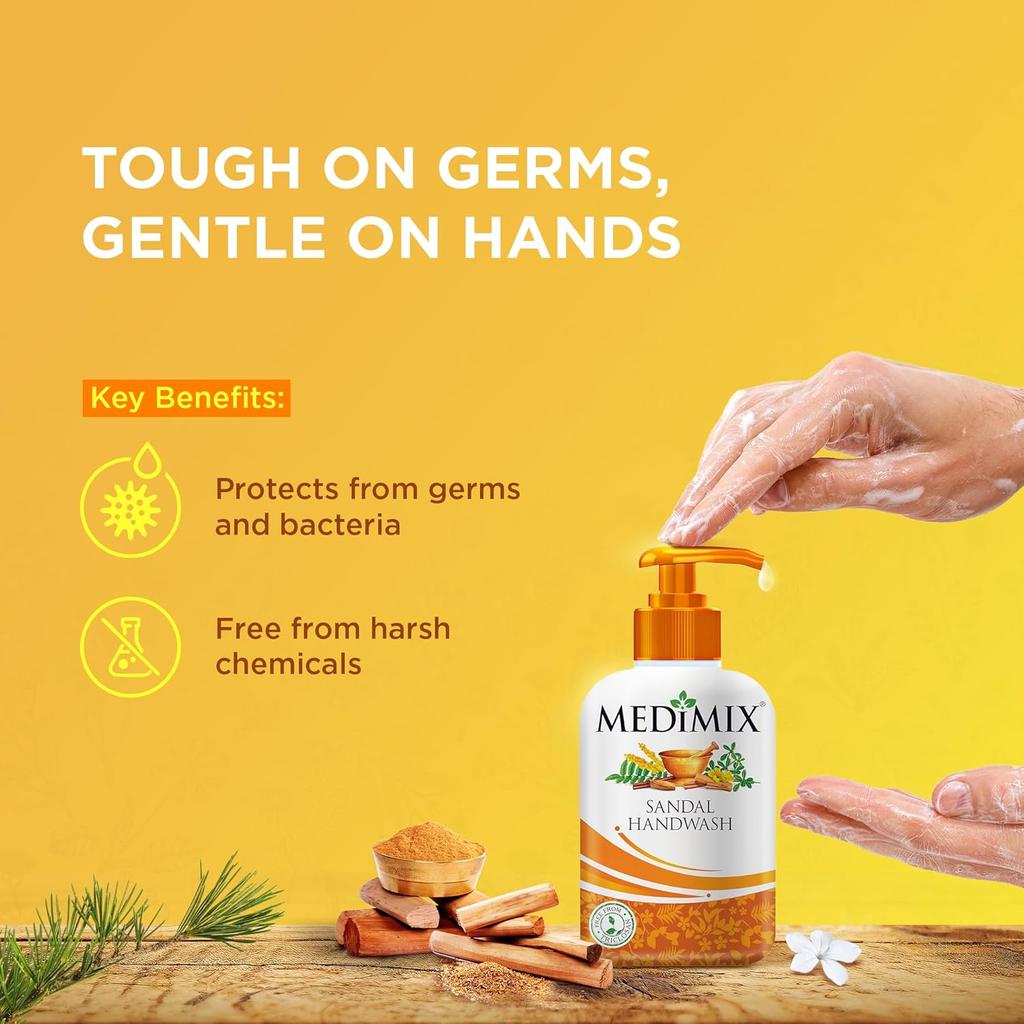 Medimix Sandal Liquid Handwash 500g Combo Pack | Gentle Germ Protection, Soft Moisturized Hands