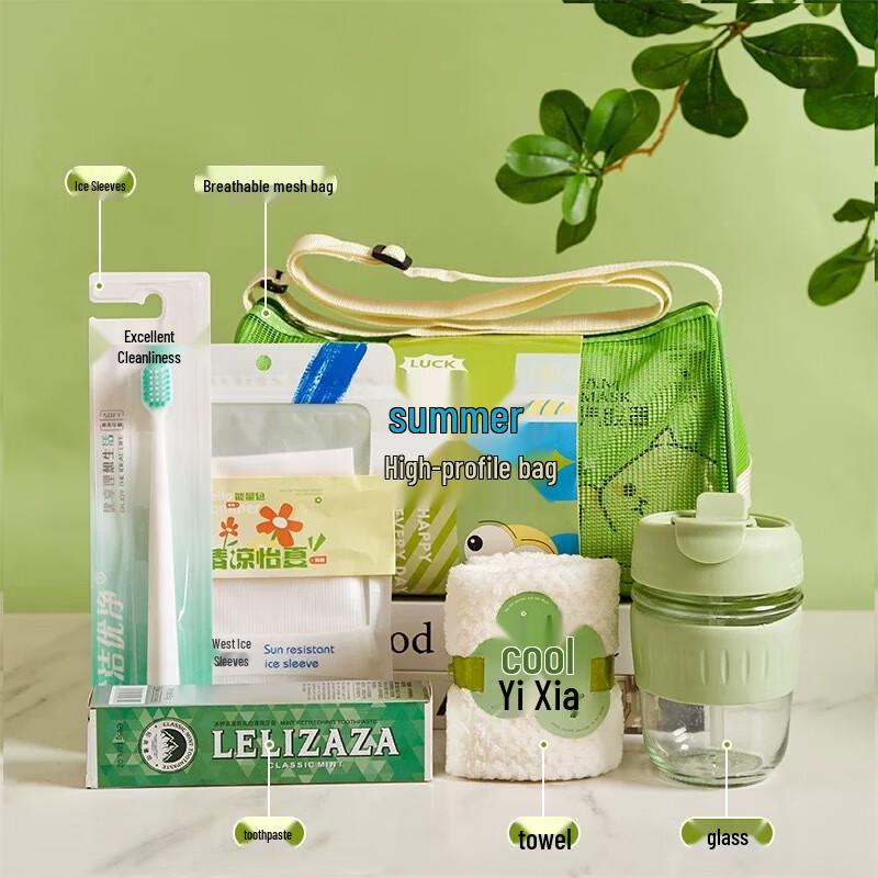 Summer Cool Gift Set with Glass Cup & Essentials Grid 02