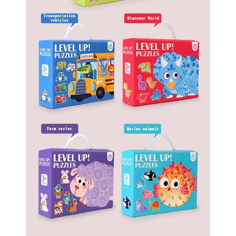 Lovely Wooden Cartoon Animal Jigsaw Puzzles Game Montessori Baby Puzzle Toy for Kindergarten Kid Early Learning Education