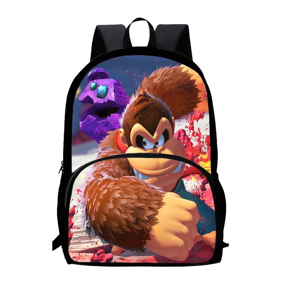 Donkey Kong Bananza Backpack With Large Capacity For School And College Use