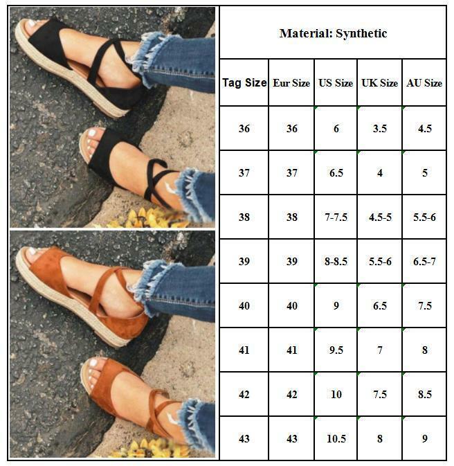 Chic And Comfortable Women Ladies Flat Espadrille Sandals With Low Wedge Heel Peep Toe Design