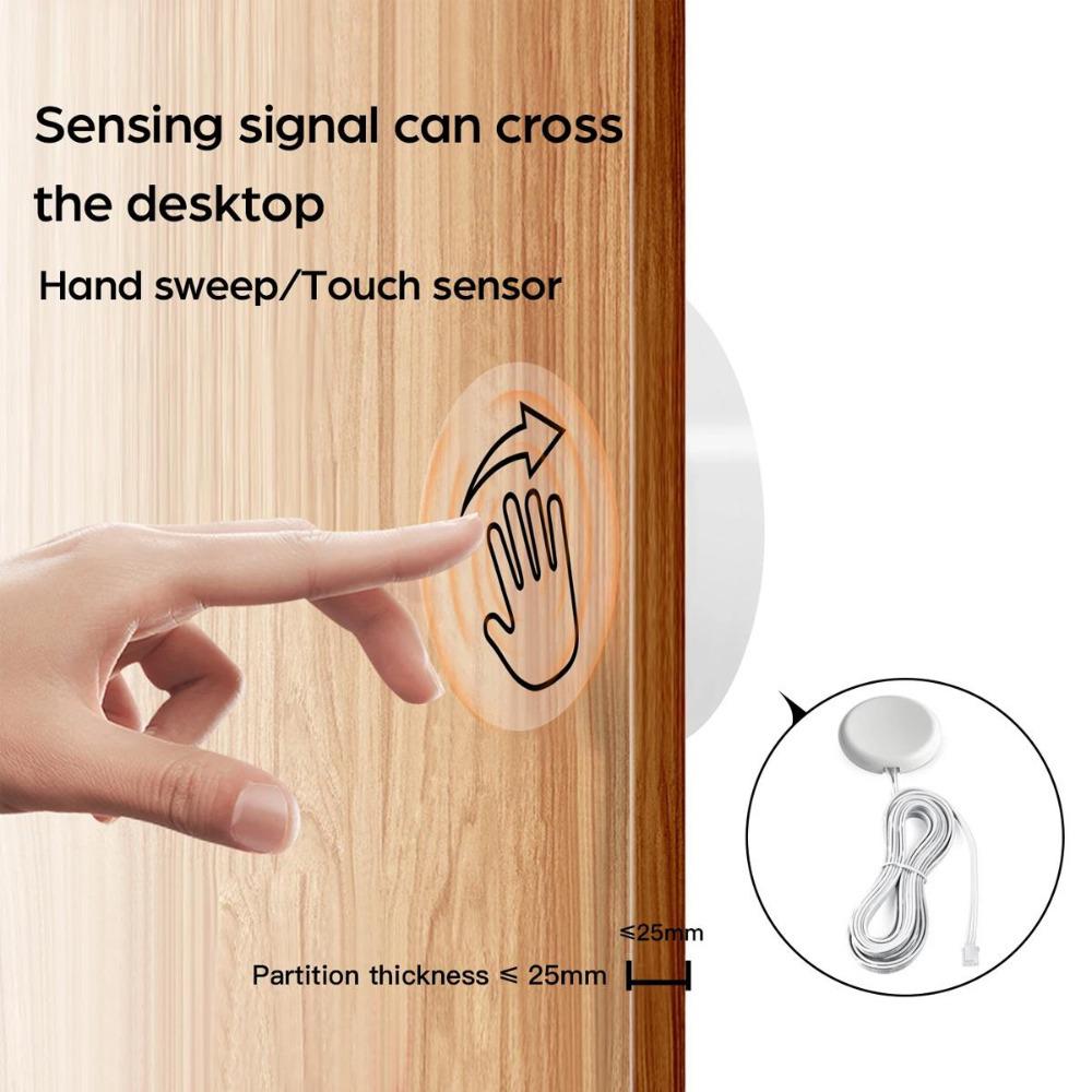 Sweep Dimmer Sensor Penetrating Switch DC 12V Wood Panel Touch Switch LED Dimmable Touch Sensing Hidden for Wood Home Lighting