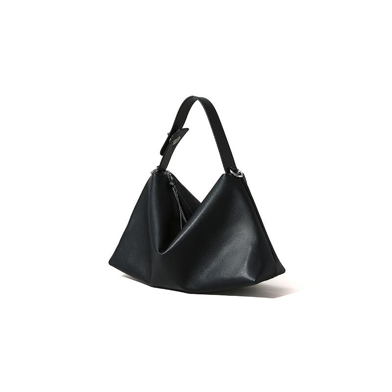 Single-shoulder Bag Large-capacity Genuine Leather Cosmetic Bag Minimalist Style Texture Handbag