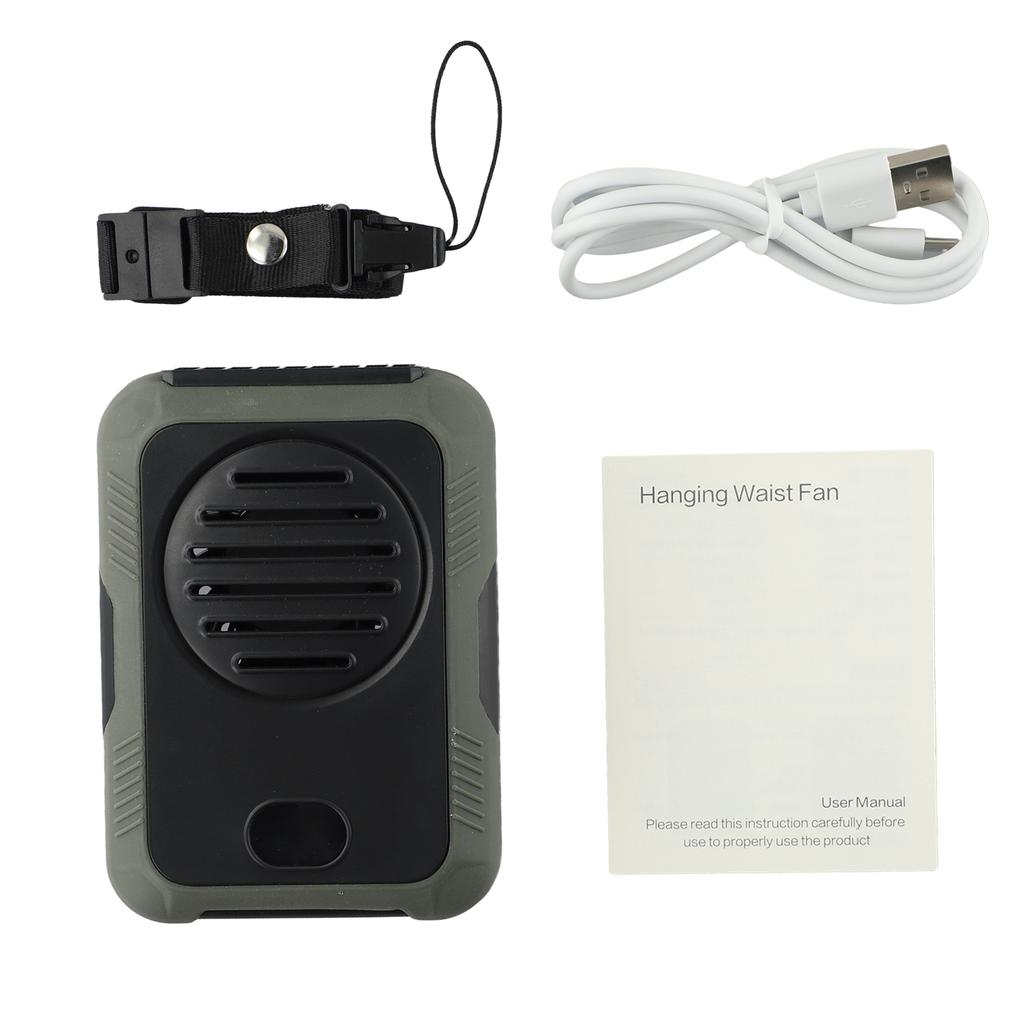 Waist Clip Fan 6000mAh ABS Hand-Free Neck Hanging Cooler
