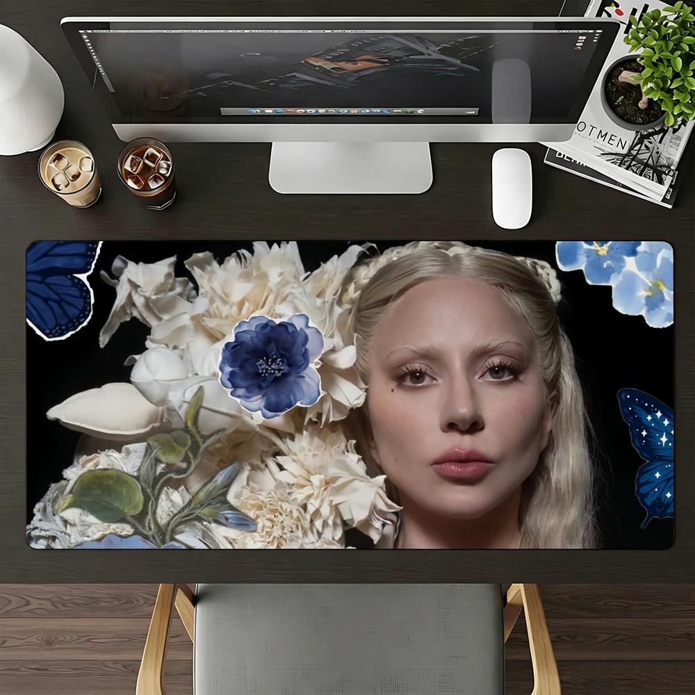 Singer Actor Lady Gaga Mayhem Mouse Pad Large Nonslip Waterproof Mat Stitched Edge Keyboard Pad For Gaming Daily Office