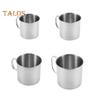 Becherset aus Edelstahl mit klappbarem Griff und Aufbewahrungstasche, tragbarer Becher mit Karabinerhaken für Zuhause, Outdoor, Camping, Wasser, Kaffee, Getränkebecher für Wanderpicknicks