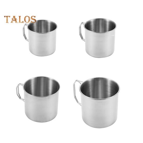 Becherset aus Edelstahl mit klappbarem Griff und Aufbewahrungstasche, tragbarer Becher mit Karabinerhaken für Zuhause, Outdoor, Camping, Wasser, Kaffee, Getränkebecher für Wanderpicknicks