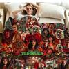 Terrifier Horror Print Flannel Blanket High Quality Warm Comfortable Cover for All Seasons Perfect for Gifts Home Decor
