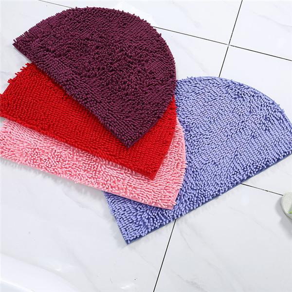 Chenille Bathroom Mat Non Slip Bath Mat Super Soft Absorbent Bathroom Rug Machine Washable Non-slip Fur Rug Coral Velvet Carpet