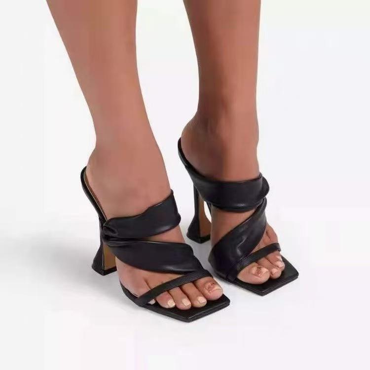 

Large Size High-heeled Sandals For Women With Exposed Toes And High Heels 35 чёрный