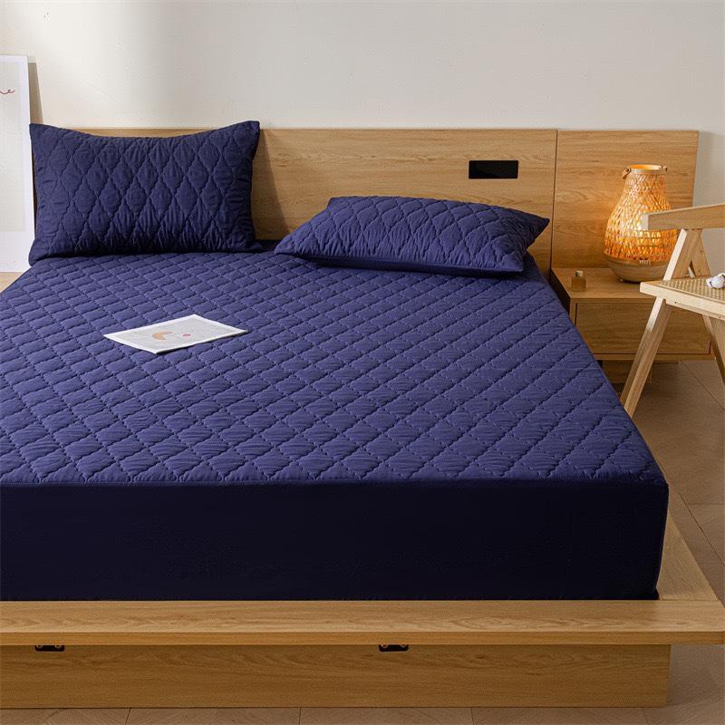 HOMZY 1PC 3D Air Fabric Thick Mattress Cover, 100% Waterproof Mattress Protector, Soft and Breathable Fitted Bed Sheet (No Pillowcase)