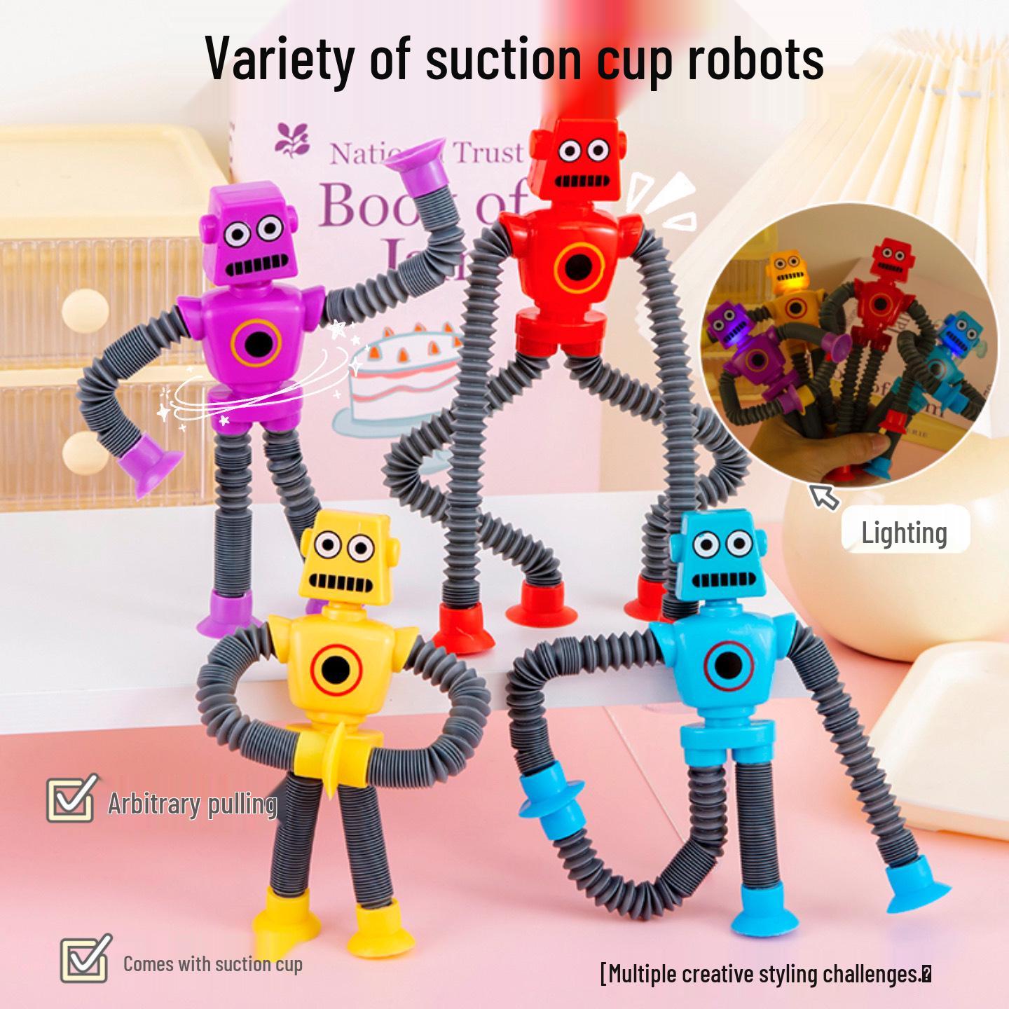 

Точечная светящаяся телескопическая трубка-робот: Детская мультяшная игрушка на присоске для взаимодействия родителей и детей и творческого снятия стресса. Non-Luminous Telescopic Robot