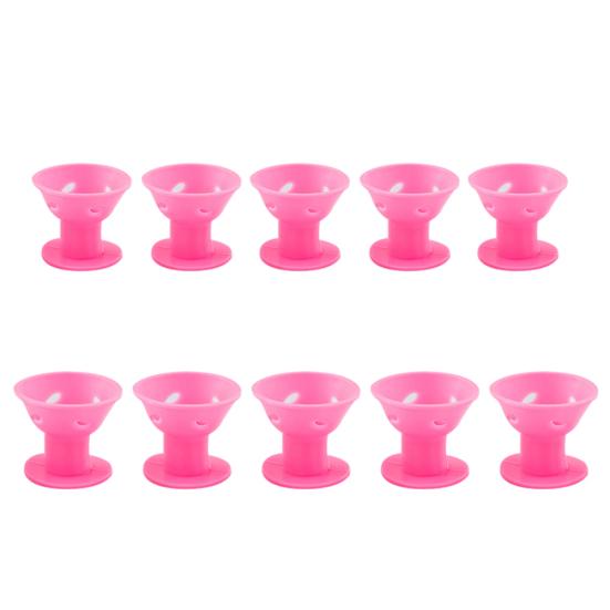 10Pcs/Set Soft Silicone Magic Hair Styling Curler Roller Care Twist DIY Tool